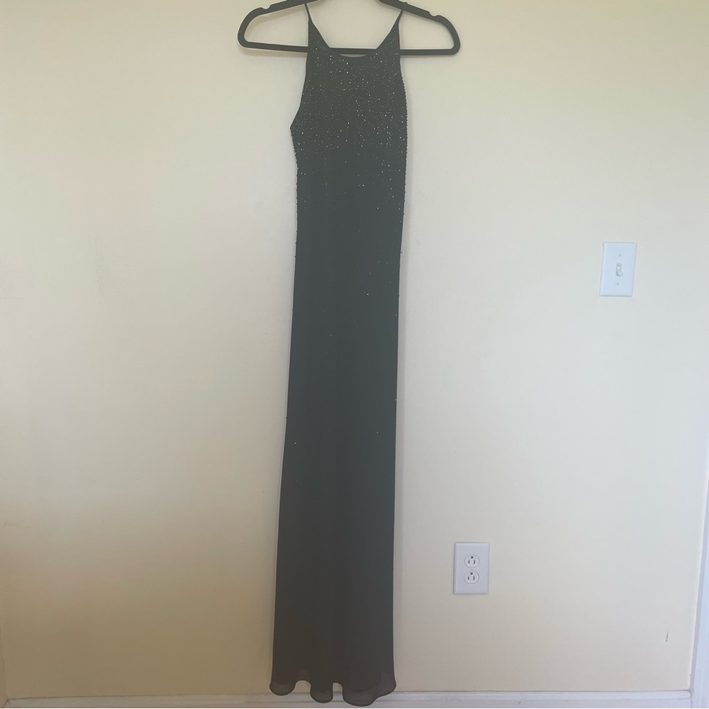 Chelsea Nites Full Length Black Evening Gown -Size 4